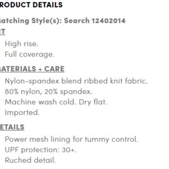 NWT Torrid High-Rise Ruched Bikini Bottom size 1 - Picture 4 of 4